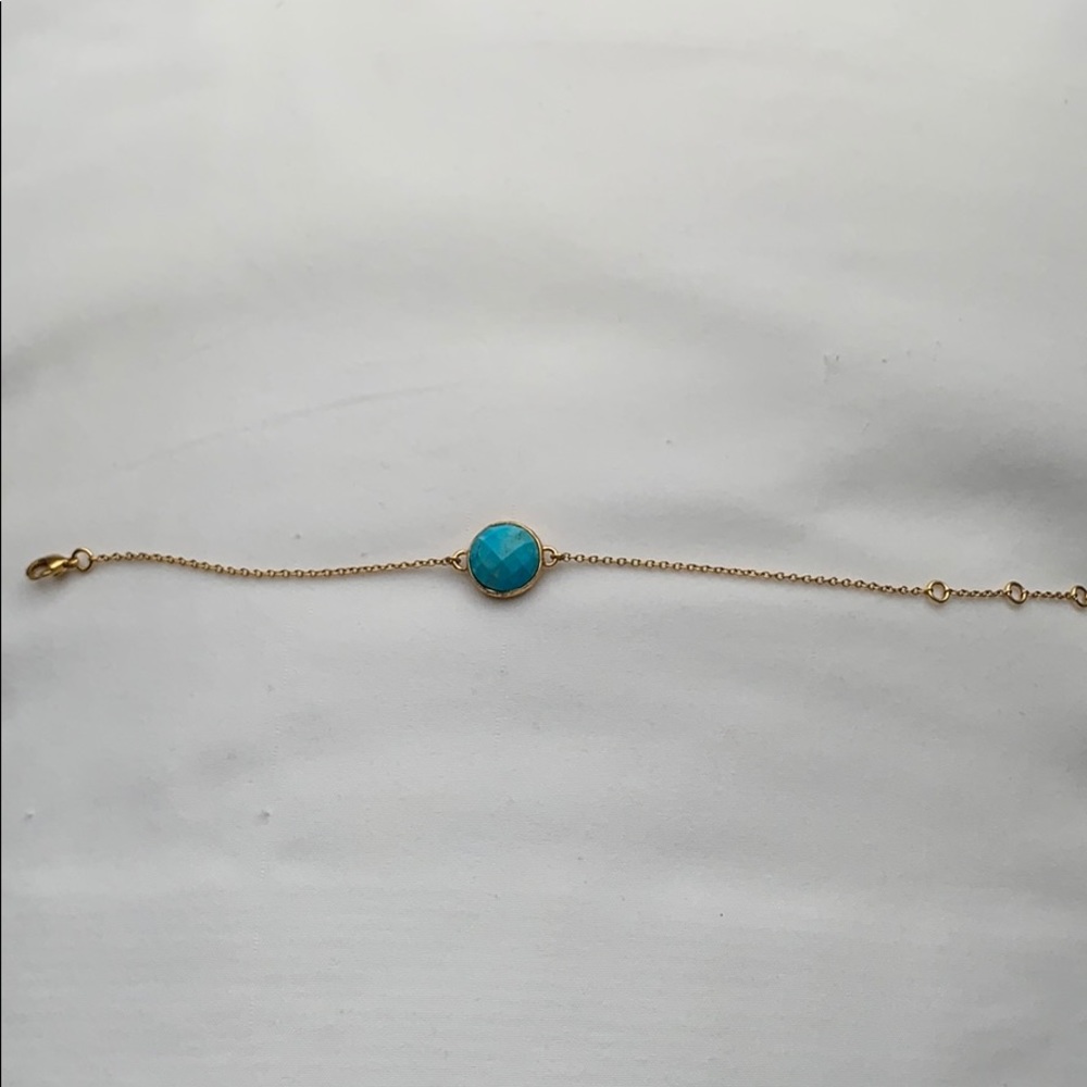 Stella and dot gold and turquoise bracelet